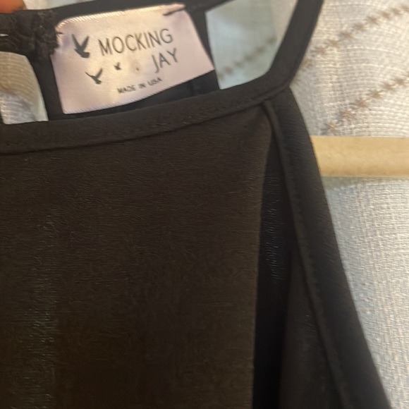 MOCKING JAY, Ladies, Black, S, Mini Dress Asymmetrical Design, Spaghetti Strap - Picture 3 of 10